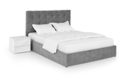 Ліжко з матрацом Троянда 160х200 (Світло-сірий, велюр, без підйомного механізму) IMI trnd-am160x200ssb фото 5