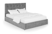 Кровать с матрасом Роза 160х200 (Светло-серый, велюр, без подъемного механизма) IMI trnd-am160x200ssb фото 2