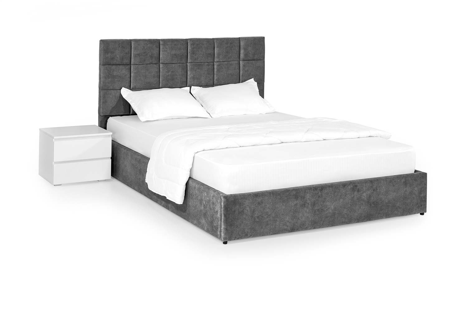 Кровать Астра 180х200 (Темно-серый, велюр, без подъемного механизма) IMI str180x200tsb фото