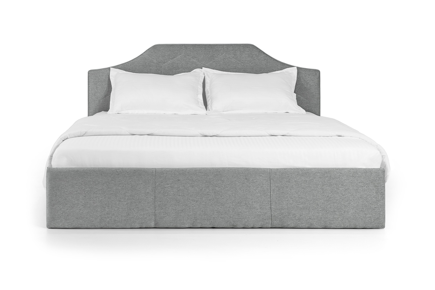 Ліжко Моніка 160х200 (Світло-сірий, ламелі, матрац, ніша) lmnk160x200ss фото