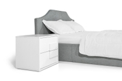 Ліжко Моніка 160х200 (Світло-сірий, ламелі, матрац, ніша) lmnk160x200ss фото 4
