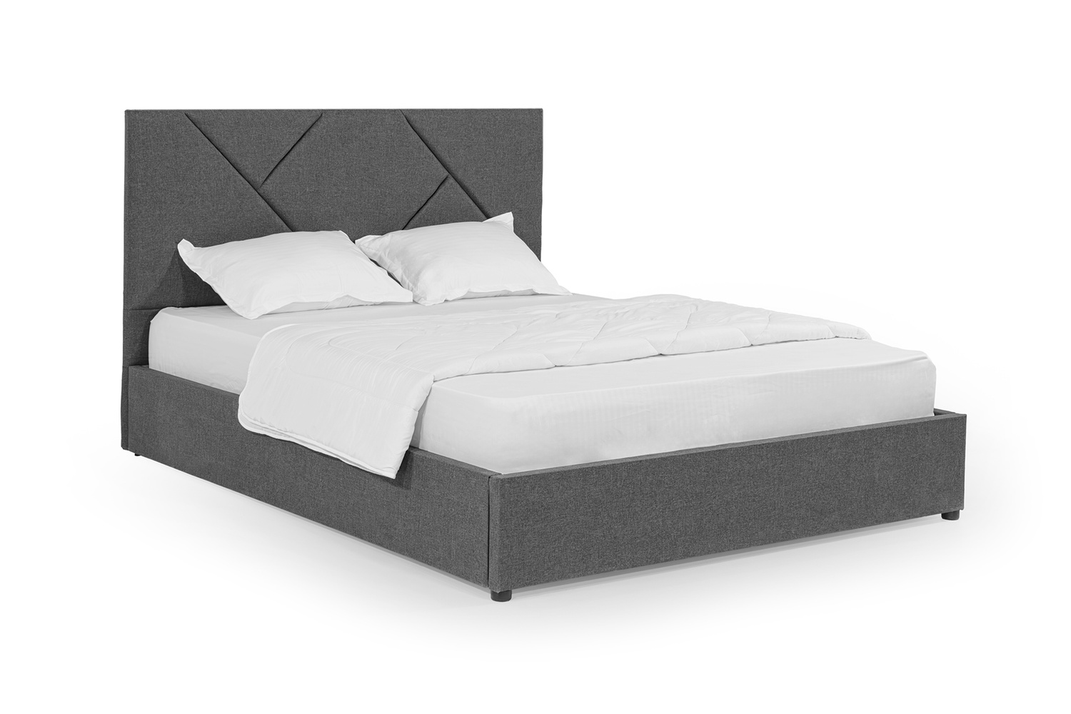 Ліжко Цинія 140х200 (Сірий, рогожка, підйомний механізм, ніша) IMI tsnrg140x200sp фото
