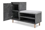 Тумба для взуття з сидінням FrostFeel-10 (бетон темний і лілі 94, 1000х385х760 мм) ltmb-to10-btn-tmn фото 5