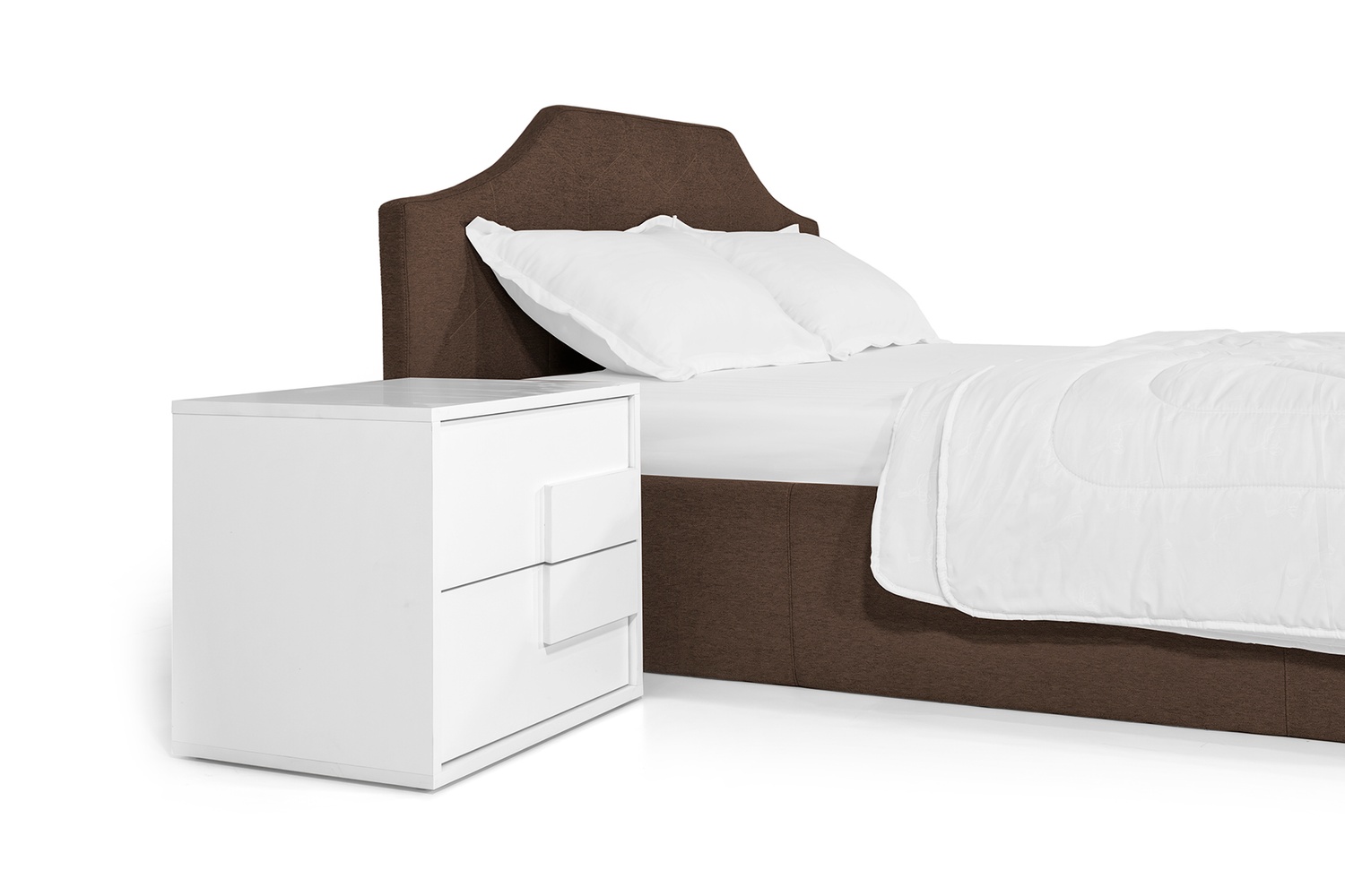 Кровать Моника 160х200 (Коричневый, ламели, матрас, ниша) lmnk160x200kor фото