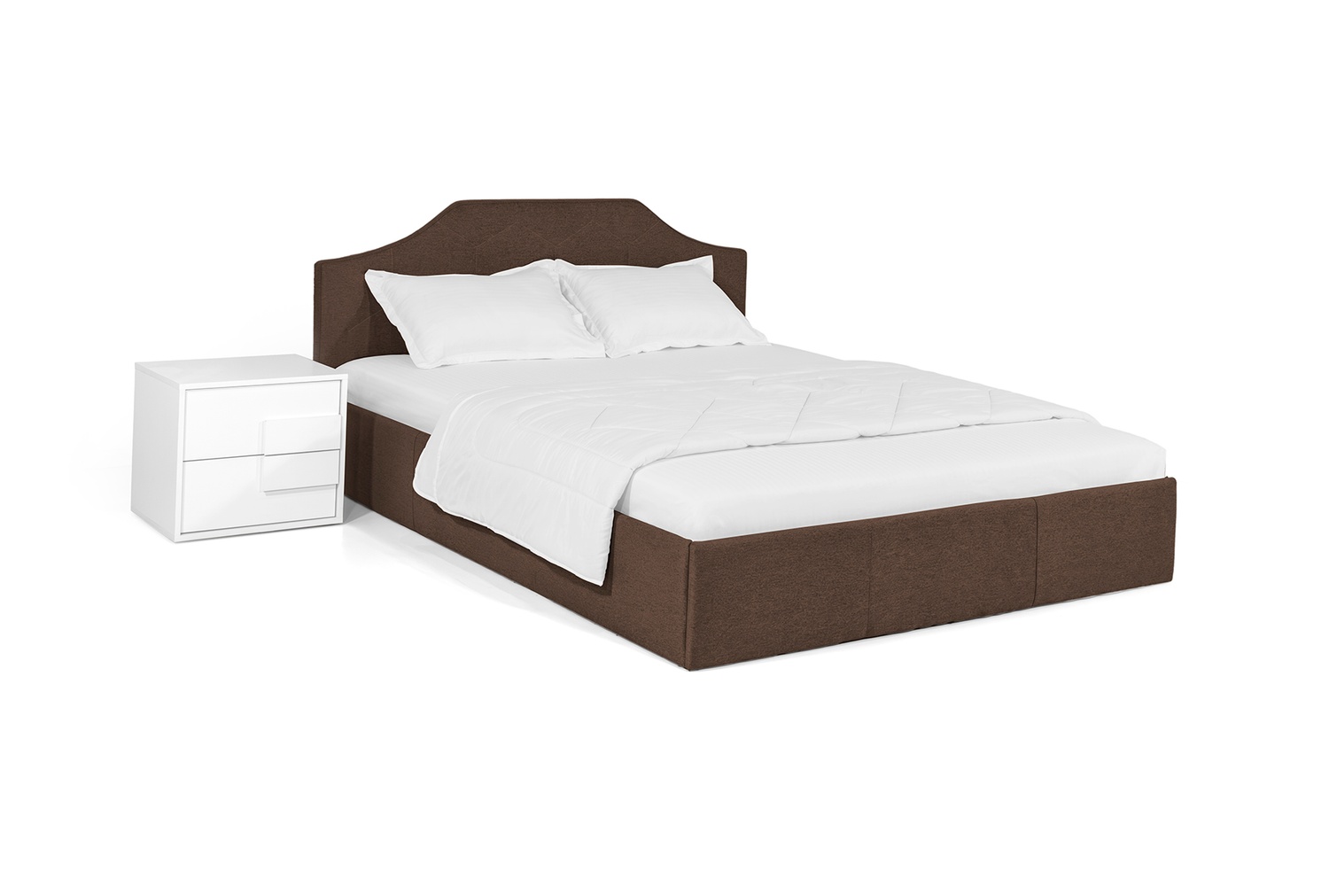 Ліжко Моніка 160х200 (Коричневий, ламелі, матрац, ніша) lmnk160x200kor фото