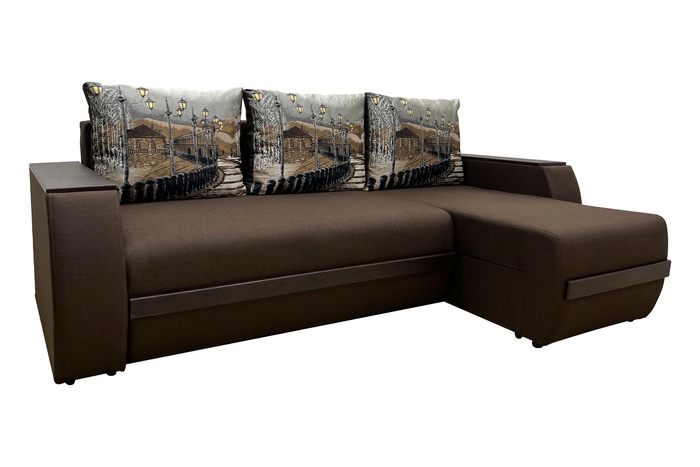 Кутовий диван Фуджи 2 (Савана браун 03+ламбе, 242х168 см) IMI kfdj2-snb03-lmb фото