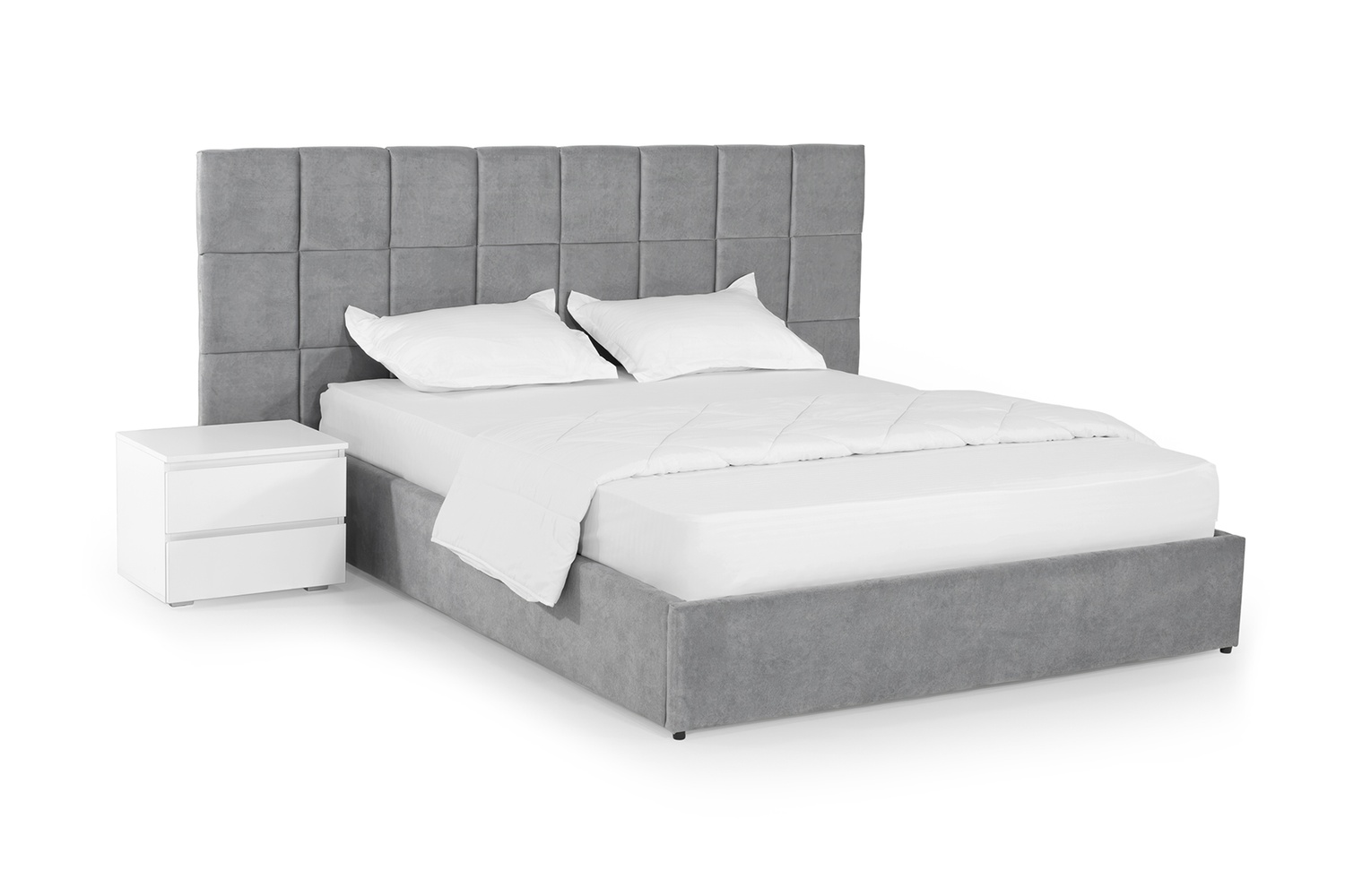 Кровать Гортензия 180х200 (Светло-серый, велюр, без подъемного механизма) IMI grtnz180x200ssb фото