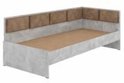 Ліжко дитяче Belva (203,2 &times; 93,5 &times; 74,8 см, велюр, бетон, ірис 08) ph-dt-lg-s4-bt-rs8 фото