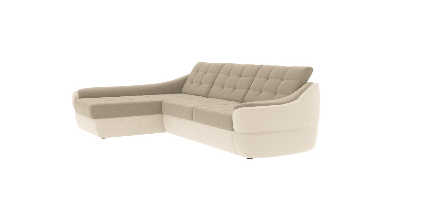 Угловой диван Спейс АМ (бежевый с молочным, 270х180 см) kspsAM-bej-mol фото