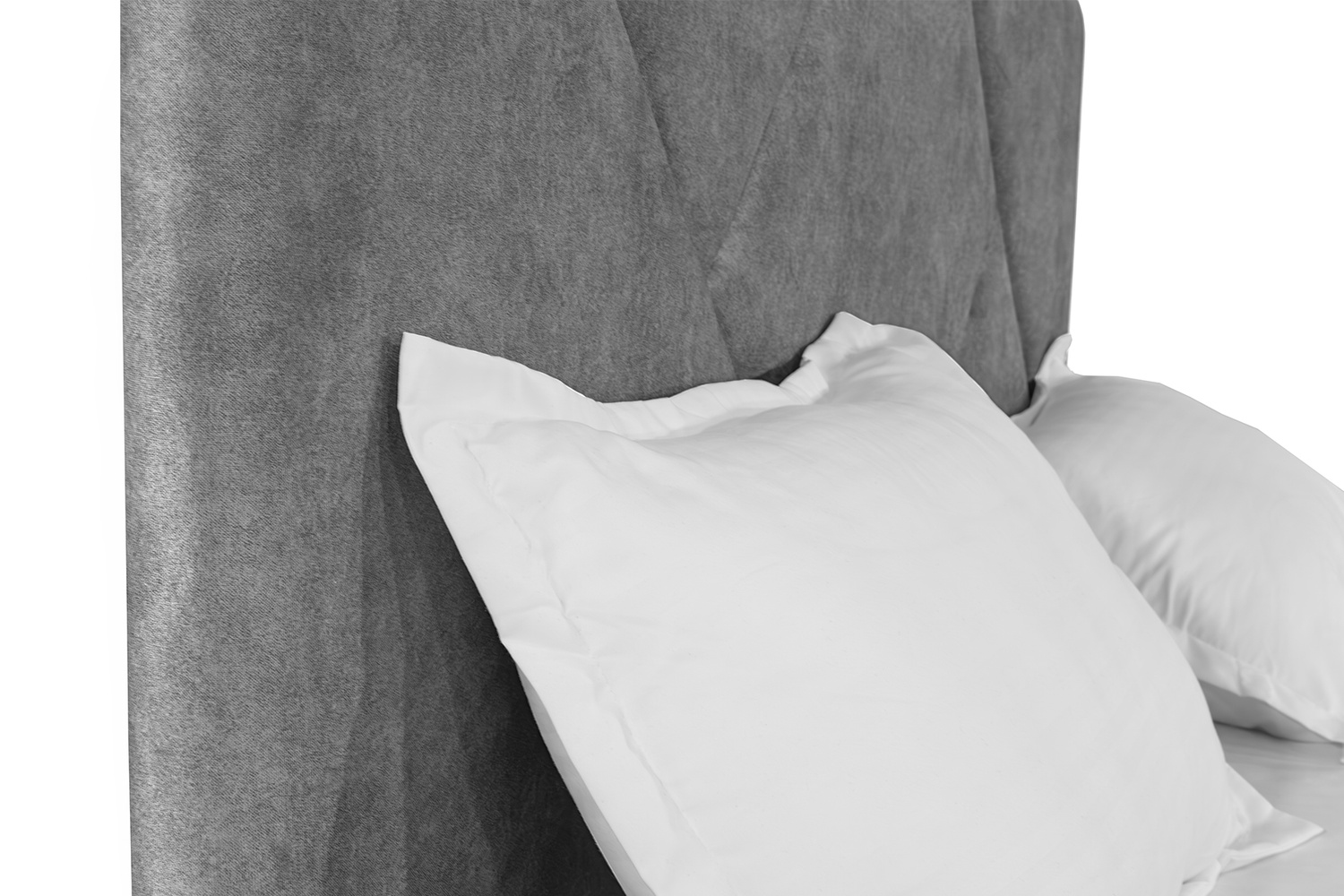 Кровать с матрасом Циния 160х200 (Светло-серый, велюр, без подъемного механизма) IMI tsn-am160x200ssb фото