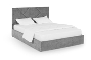Кровать с матрасом Циния 160х200 (Светло-серый, велюр, без подъемного механизма) IMI tsn-am160x200ssb фото 2