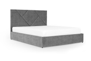 Кровать с матрасом Циния 160х200 (Светло-серый, велюр, без подъемного механизма) IMI tsn-am160x200ssb фото 3