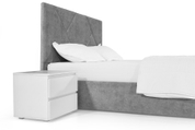 Кровать с матрасом Циния 160х200 (Светло-серый, велюр, без подъемного механизма) IMI tsn-am160x200ssb фото 6