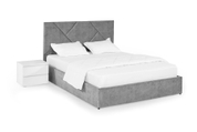 Кровать с матрасом Циния 160х200 (Светло-серый, велюр, без подъемного механизма) IMI tsn-am160x200ssb фото 5