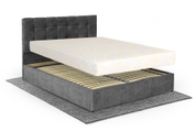 Кровать с матрасом Роза 160х200 (Темно-серый, велюр, без подъемного механизма) IMI trnd-am160x200tsb фото
