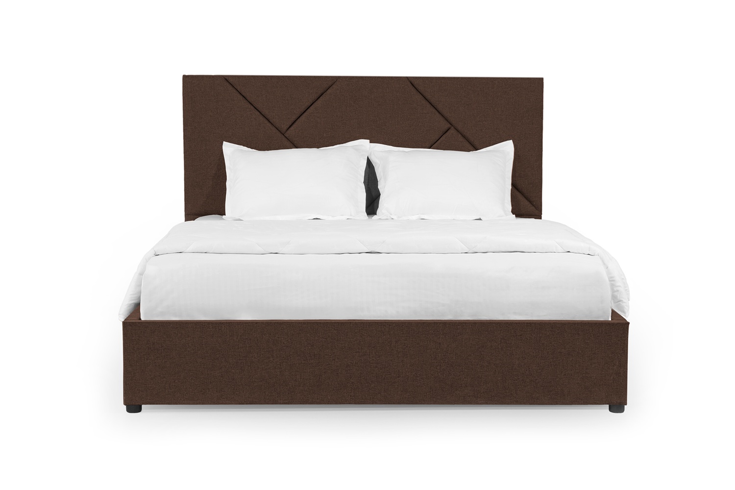 Ліжко Цинія 160х190 (Коричневий, рогожка, без підйомного механізму) IMI tsnrg160x190kb фото