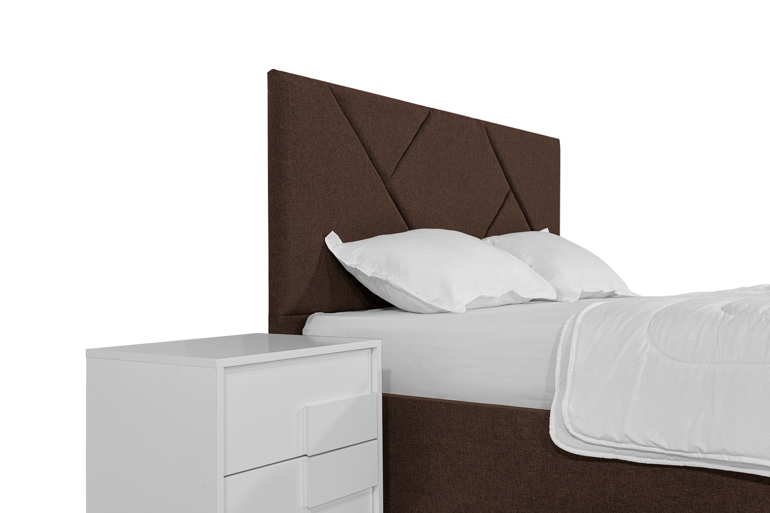 Ліжко Цинія 140х190 (Коричневий, рогожка, підйомний механізм, ніша) IMI tsnrg140x190kp фото