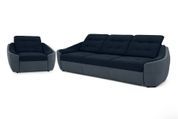 Комплект диван Спейс і крісло (синій з сизим) IMI Premium kmpl-dsps-kr-ll-88-98 фото 1