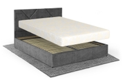 Кровать с матрасом Циния 160х200 (Темно-серый, велюр, без подъемного механизма) IMI tsn-am160x200tsb фото