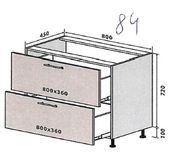 Кухонный модуль нижний №84 Селена (80х45х82 см, дуб аппалачи) IMI m-km-sl-n-84-db-ppl фото